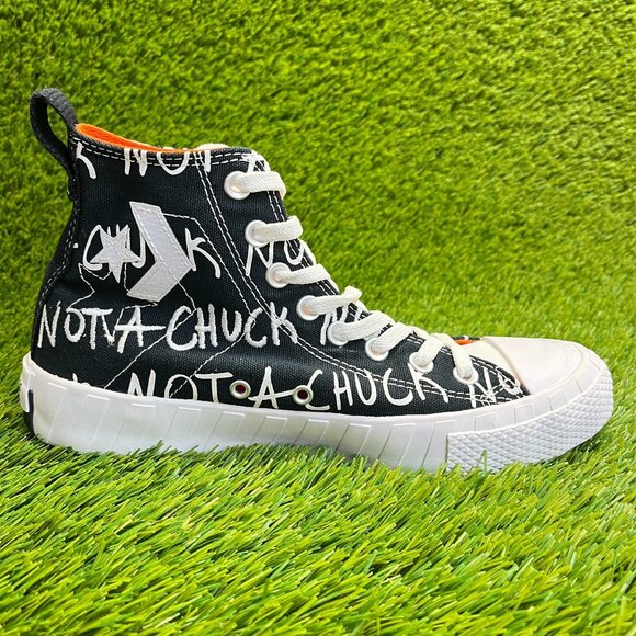 Converse UNT1TL3D Hi Not A Chuck Boys Size 7Y Black Walking Shoes Sneakers - Picture 4 of 10